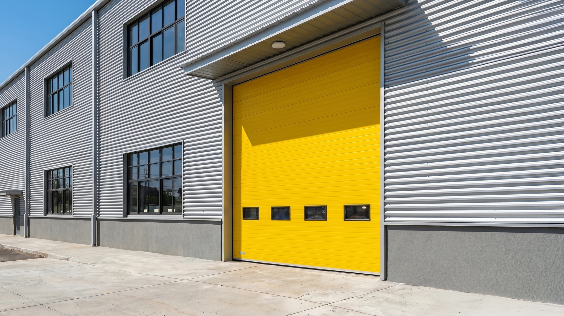 Technicien AFC en tenue professionnelle effectuant un diagnostic sur un volet roulant motorisé ou un portail automatisé, tablette ou outil de diagnostic à la main, dans un cadre résidentiel ou commercial réaliste. Le technicien doit être focalisé sur la fermeture (volet, portail ou système de fermeture) et non sur un véhicule. L'environnement doit montrer clairement qu'il s'agit d'une intervention de maintenance/réparation de fermeture extérieure de bâtiment.